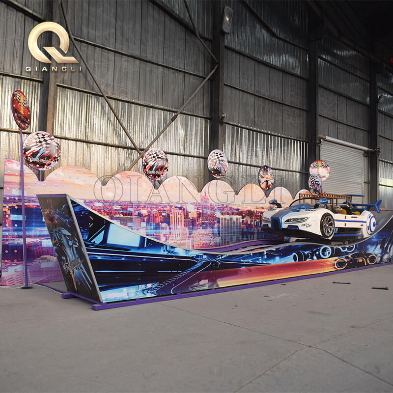 W-wave Flying Car with Background